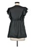 Adiva 100% Polyester Gray Short Sleeve Blouse Size M - photo 2
