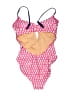 J.Crew Hearts Pink One Piece Swimsuit Size 4 - photo 2