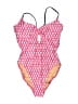 J.Crew Hearts Pink One Piece Swimsuit Size 4 - photo 1