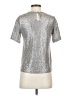 Tulle 100% Polyester Metallic Silver Short Sleeve Top Size S - photo 2