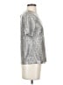 Tulle 100% Polyester Metallic Silver Short Sleeve Top Size S - photo 4