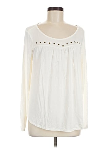 Color Thread Long Sleeve Blouse (view 1)