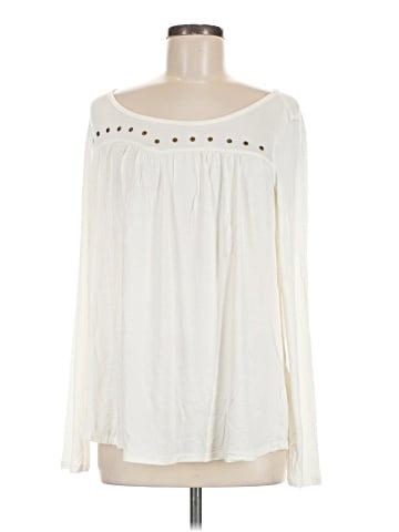 Color Thread Long Sleeve Blouse (view 1)