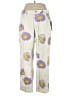 Obey 100% Cotton Floral Ivory Casual Pants Size 36 waist - photo 1