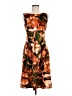 En Focus Studio Print Orange Cocktail Dress Size 8 - photo 1