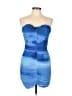 Zara Graphic Blue Cocktail Dress Size XL - photo 1