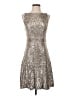 Gianni Bini Metallic Silver Cocktail Dress Size 4 - photo 1
