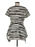 Neiman Marcus Stripes Gray Short Sleeve Blouse Size M - photo 2