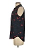 Equipment 100% Silk Hearts Black Sleeveless Silk Top Size S - photo 5