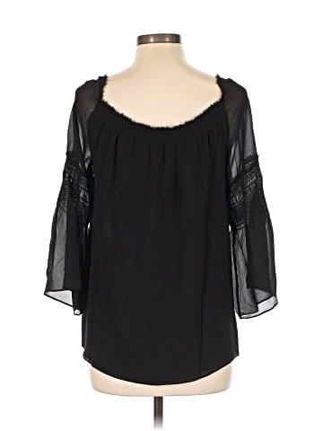 Theory 3/4 Sleeve Silk Top (view 2)