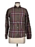 Perry Ellis 100% Cotton Plaid Brown Long Sleeve Button-Down Shirt Size 6 - photo 1