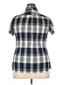 Woolrich Plaid Blue Short Sleeve Blouse Size XXL - photo 2