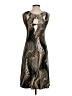 Bali Graphic Brown Black Cocktail Dress Size 4 - photo 2