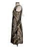 Bali Graphic Brown Black Cocktail Dress Size 4 - photo 5