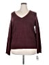 INC International Concepts Polka Dots Burgundy Pullover Sweater Size 2X - photo 1