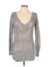 Charlotte Metallic Silver Pullover Sweater Size L - photo 1