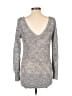 Charlotte Metallic Silver Pullover Sweater Size L - photo 2