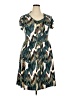 Assorted Brands Print Teal Casual Dress Size 2X - photo 1