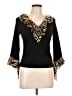 Jaipur Black 3/4 Sleeve Blouse Size L - photo 1