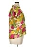 Rose + Olive 100% Polyester Tropical Yellow Short Sleeve Blouse Size XL - photo 4