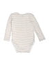 H&M 100% Baumwolle Stripes Ivory Long Sleeve Onesie Size 4T - photo 2