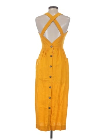 Madewell Garment-Dyed Apron Midi Dress (view 2)