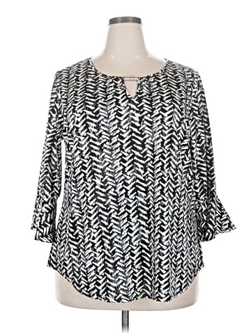 Always Indigo 3/4 Sleeve Blouse (view 1)