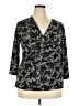 Ellen Tracy Black 3/4 Sleeve Blouse Size 2X - photo 1