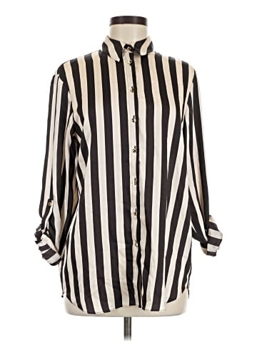 River Island 3/4 Sleeve Button-Down Shirt (view 1)