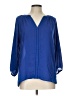 Jemma 100% Polyester Blue 3/4 Sleeve Blouse Size L - photo 1
