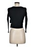 DKNY 100% Polyester Solid Black Long Sleeve Blouse Size M - photo 2