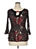 Mandee 100% Polyester Black 3/4 Sleeve Blouse Size XL - photo 1