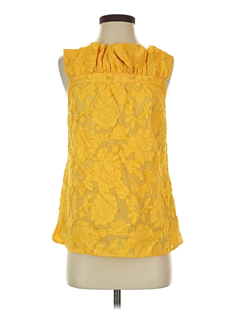 Pre-owned Tracy Reese Sleeveless Blouse In Yellow