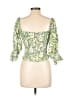 Blush 100% Rayon Green 3/4 Sleeve Blouse Size L - photo 2