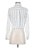 Dress Forum 100% Rayon Stripes Silver Long Sleeve Blouse Size S - photo 2