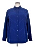 Allison Daley Chevron-herringbone Blue Long Sleeve Blouse Size 18W - photo 1