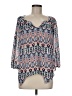 Takara 100% Polyester Blue 3/4 Sleeve Blouse Size M - photo 1