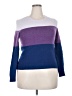 Design History Color Block Purple Pullover Sweater Size XXL - photo 1