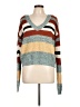 C established 1946 100% Acrylic Color Block Teal Pullover Sweater Size L - photo 1