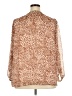 Jessica Simpson 100% Polyester Animal Print Brown Long Sleeve Blouse Size 2X - photo 2