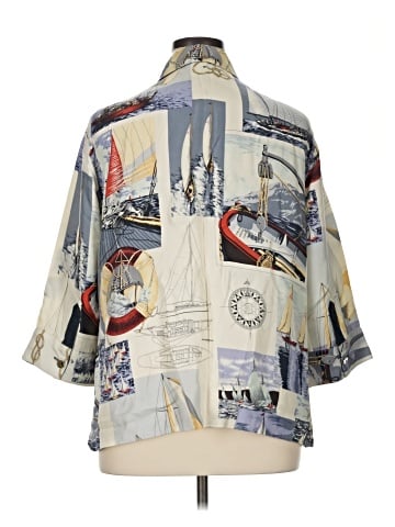 Elana by Tanner 3/4 Sleeve Silk Top (view 2)