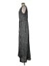 Ann Taylor LOFT 100% Polyester Stripes Black Silver Casual Dress Size M - photo 5