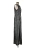 Ann Taylor LOFT 100% Polyester Stripes Black Silver Casual Dress Size M - photo 4