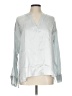 J by Joie 100% Silk Silver Long Sleeve Silk Top Size L - photo 1