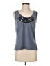 Deletta 100% Cotton Gray Sleeveless Top Size S - photo 1