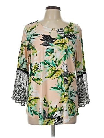 JM Collection 3/4 Sleeve Blouse (view 1)