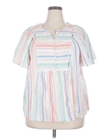 Terra & Sky Short Sleeve Blouse (view 1)