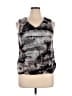 Simply Vera Vera Wang 100% Polyester Gray Sleeveless Blouse Size XL - photo 1