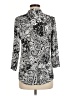 Charter Club Paisley Silver 3/4 Sleeve Blouse Size M - photo 2