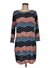 BCBGMAXAZRIA Chevron-herringbone Blue Casual Dress Size M - photo 1